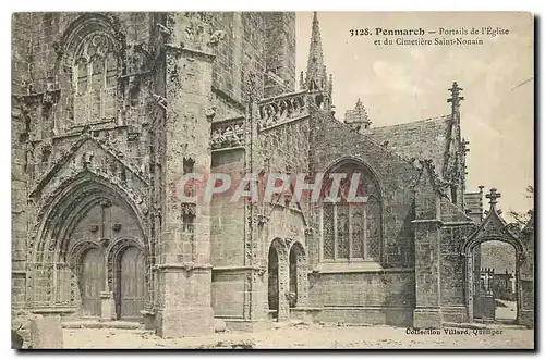 Ansichtskarte AK Penmarch Portails de l'Eglise et du Cimetiere Saint Nonain