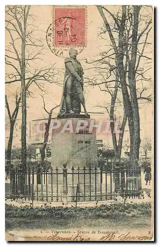 Ansichtskarte AK Vincennes Statue de Daumesnil