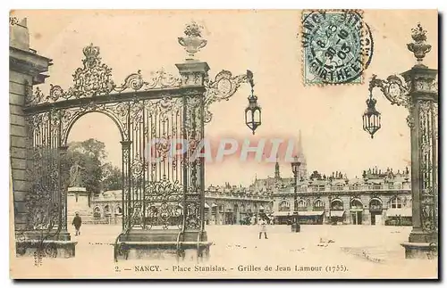 Cartes postales Nancy Place Stanislas Grilles de Jean Lamour