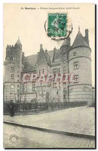 Cartes postales Bourges Palais Jacques Coeur cote Ouest