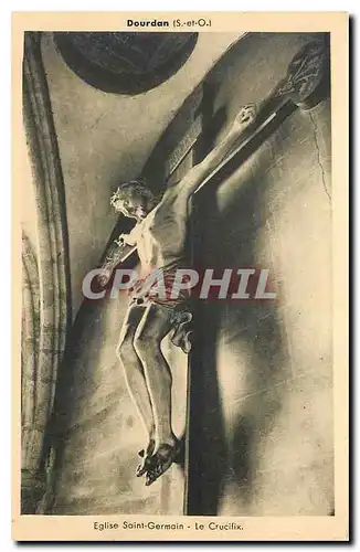 Ansichtskarte AK Dourdan S et O Eglise Saint Germain Le Crucifix