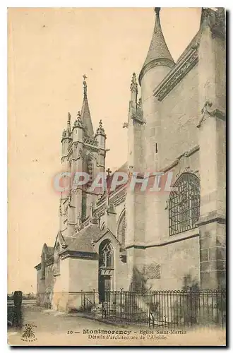Cartes postales Montmorency Eglise Saint Martin Details d'architecture de l'Abside