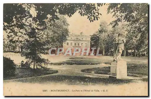 Cartes postales Montmorency Le Parc et l'Hotel de Ville