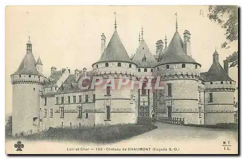 Cartes postales Loir et Cher Chateau de Chaumont Facade S O