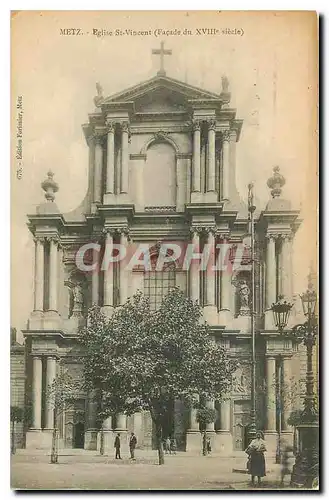 Cartes postales Metz Eglise St Vincent Facade du XVIII siecle