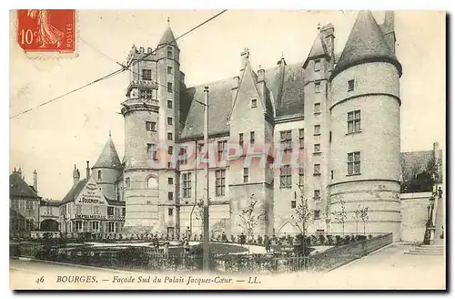 Cartes postales Bourges Facade Sud du Palais Jacques Coeur