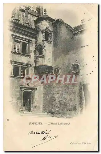 Cartes postales Bourges l'Hotel Lallemand