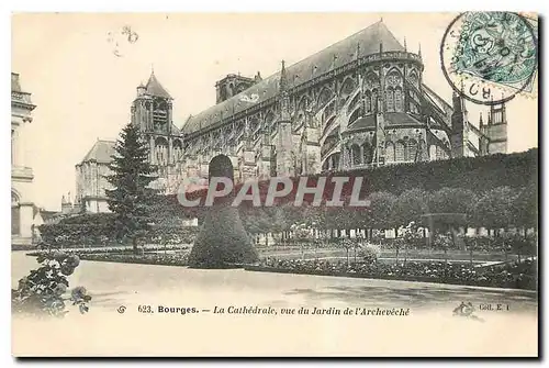 Ansichtskarte AK Bourges la Cathedrale vue du Jardin de l'Archeveche