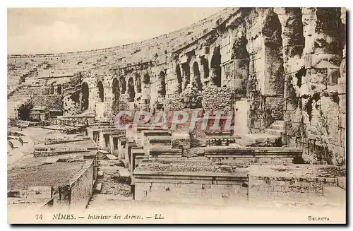 Cartes postales Nimes Interieur des Arenes