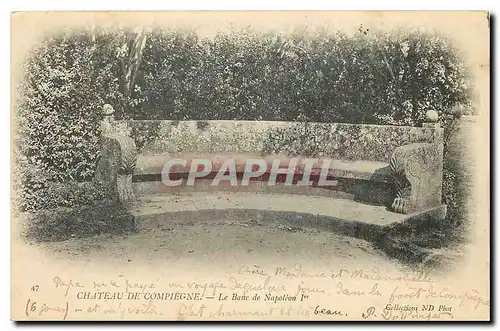 Ansichtskarte AK Chateau de Compiegne le Banc de Napoleon Ier