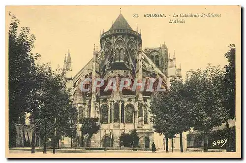 Ansichtskarte AK Bourges la Cathedrale St Etienne l'Abside