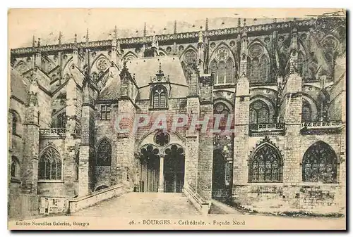 Ansichtskarte AK Bourges Cathedrale Facade Nord