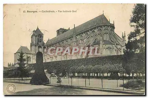 Cartes postales Bourges Cathedrale vue Laterale Sud