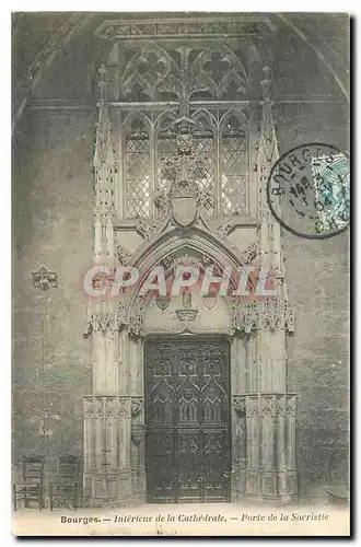 Ansichtskarte AK Bourges Interieur de la Cathedrale Porte de la Sacristie