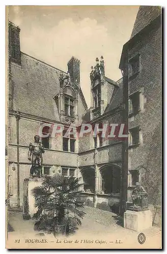 Cartes postales Bourges la Cour de l'Hotel Cujas