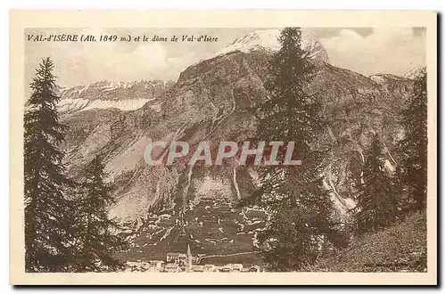 Cartes postales Val d'Isere et le dome de Val d'Isere