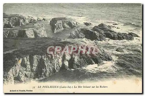 Cartes postales Le Pouliguen Loire Inf La Mer brisant sur les Rochers