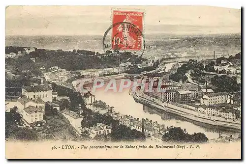 Ansichtskarte AK Lyon Vue panoramique sur la saone prise du Restaurant Gay