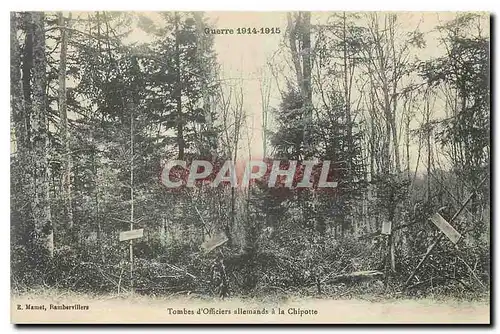 Cartes postales Guerre 1914-1915 Tombeau d'Officiers allemands a la Chipotte