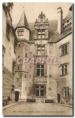 Cartes postales Pau Chateau Henri IV la Cour d'Honneur