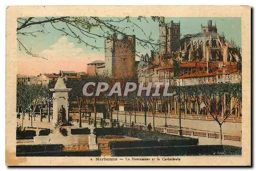 Cartes postales Narbonne Le Monument et la Cathedrale