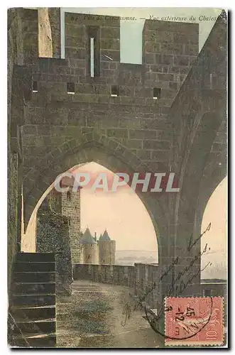 Ansichtskarte AK Carcassonne Vue exterieure du Chateau