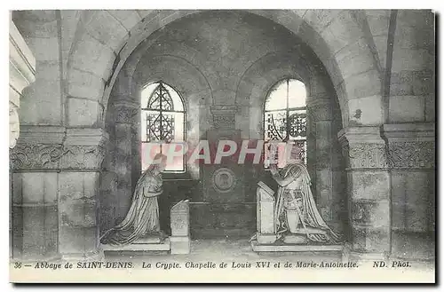 Cartes postales Abbaye de Saint Denis La Crypte Chapelle de Louis XVI et la Marie Antoinette