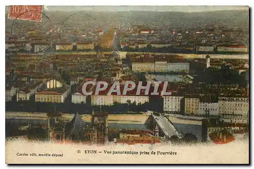 Ansichtskarte AK Lyon Vue panoramique prise de Fourviere