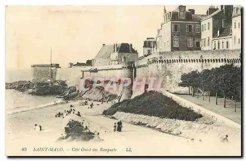 Ansichtskarte AK Saint Malo Cote Ouest des Remparts