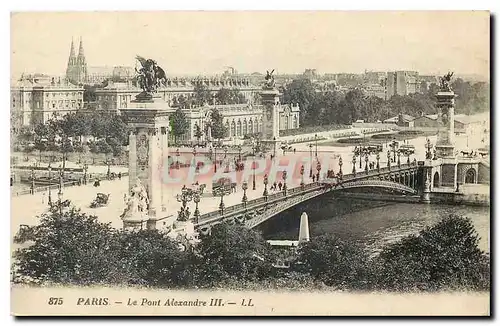 Cartes postales Paris Le Pont Alexandre III