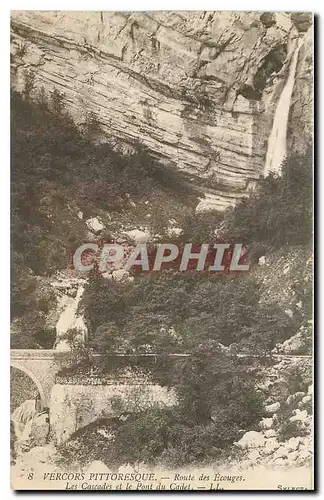 Ansichtskarte AK Vercors Pittoresque Route des Ecouges Les Cascades et le Pont du Cadet