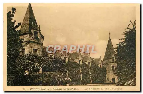 Cartes postales Rochefort en Terre Morbihan Le chateau et ses Tourelles