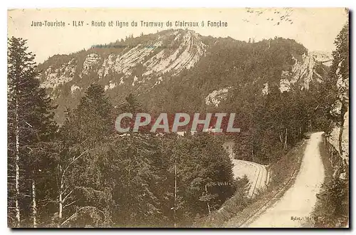 Cartes postales Jura Touriste Ilay Route et ligne du Tramway de Clairvaux a Foncine