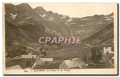 Ansichtskarte AK Gavarnie Le Cirque vu du Village