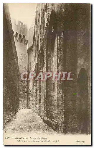 Cartes postales Avignon Palais des Papes Interieur Chemin de Ronde