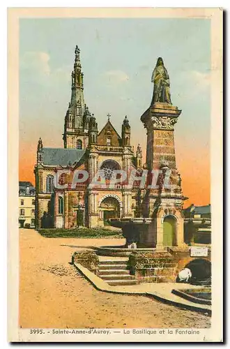 Cartes postales Sainte Anne d'Auray La Basilique et la Fontaine