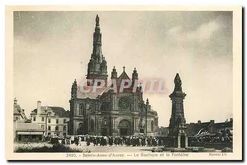 Cartes postales Sainte Anne d'Auray La Basilique et la Fontaine