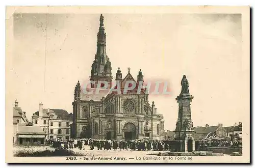 Cartes postales Sainte Anne d'Auray La Basilique et la Fontaine