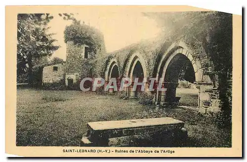 Cartes postales Saint Leonard H V Ruines de l'Abbaye de l'Artige