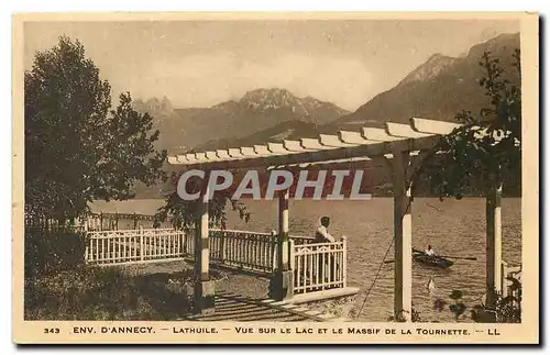 Cartes postales Env d'Annecy Lathuile Vue sur le Lac et le Massif de la Tournette