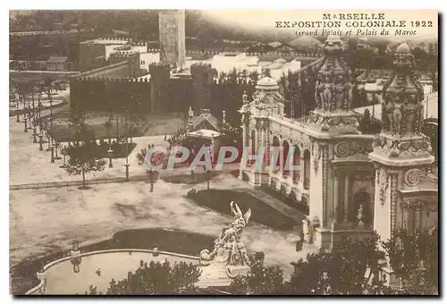 Ansichtskarte AK Marseille Exposition Coloniale Grand Palais et Palais du Maroc