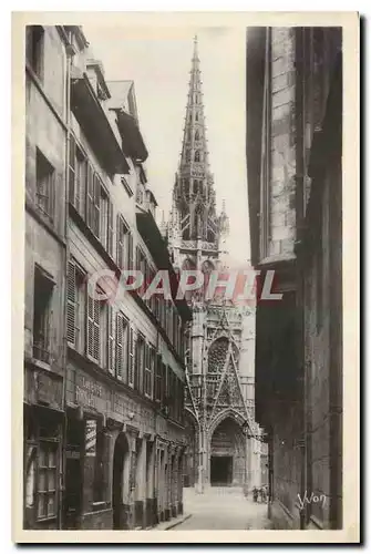 Ansichtskarte AK La Douce France Rouen Vieille Rue et Eglise Saint Maelou