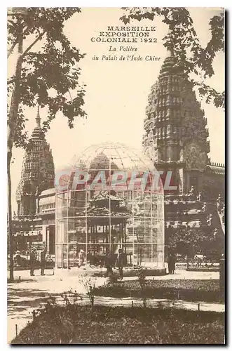 Cartes postales Marseille Exposition Coloniale 1922 La Voliere du Palais de l'Indo Chine Oiseaux