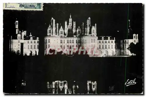 Ansichtskarte AK Chambord Le Chateau illumine