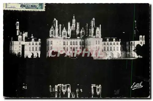 Cartes postales Chambord Le Chateau illumine