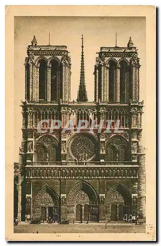 Cartes postales Paris Notre Dame La Facade