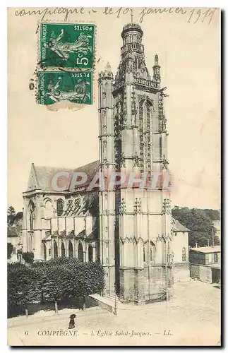 Ansichtskarte AK Compiegne L'Eglise Saint Jacques