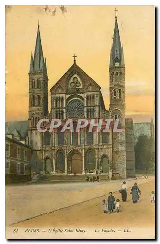 Cartes postales Reims l'Eglise Saint Remy La Facade