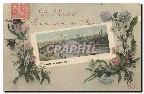 Cartes postales De Nantes je vous envoie ces fleurs