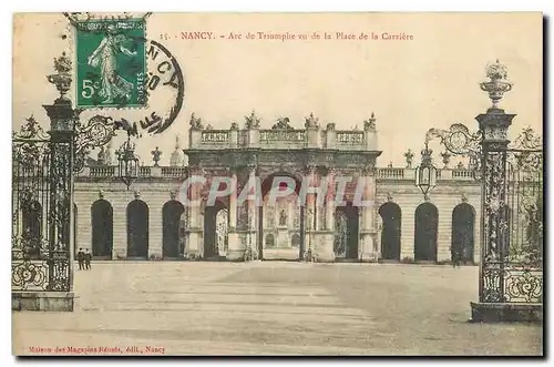 Cartes postales Nancy Arc de Triomphe vu de la Place de la Carriere